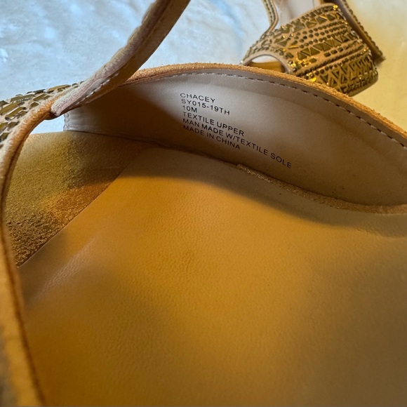 THALIA SODI Chacey Gold Bronze Zippered Platform Heels womens size 10M - Picture 2 of 14